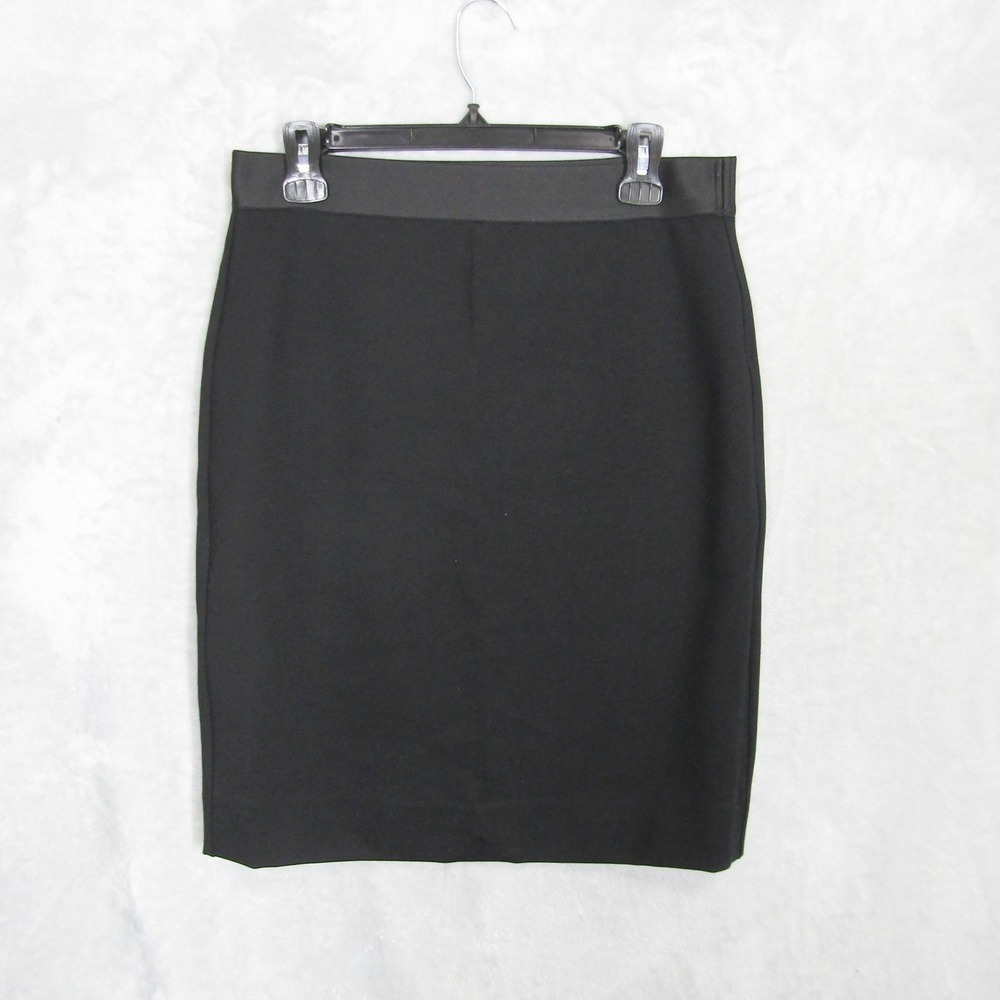 Everlane Black Pencil Skirt Women's Large Stretch Knee Length Career Minimalist - Picture 1 of 8